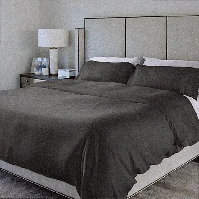 Cariloha Onyx Bamboo Sateen Duvet Cover Set Size Full/Queen