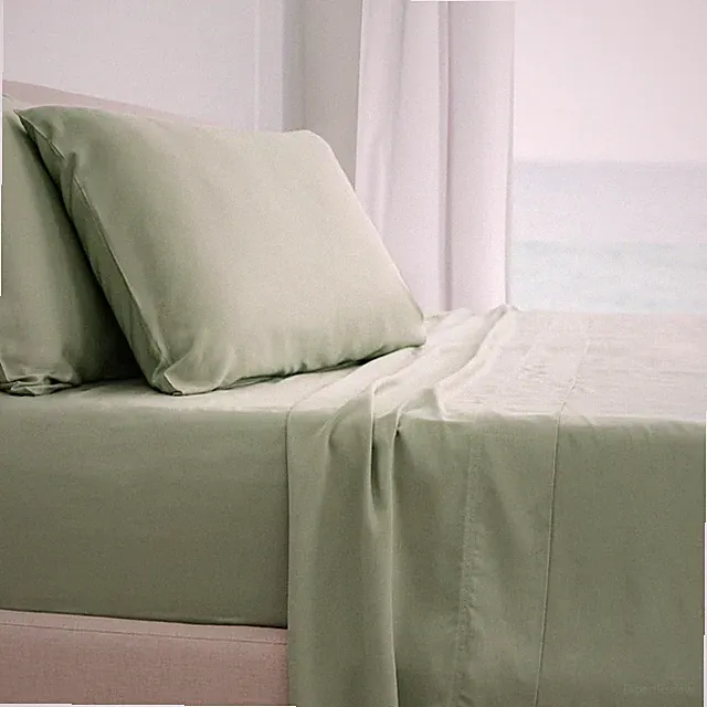 Classic 4-Piece Twill Sheet Set | Sage | King | Viscose Material |Extra Soft,...