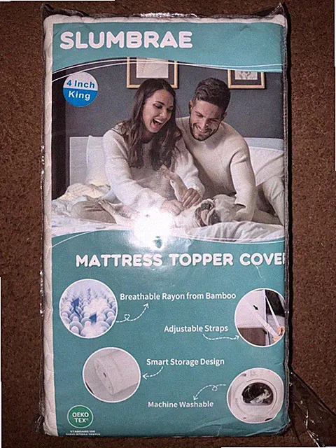 Mattress Topper Cover For 4 Inch King, Rayon From Bamboo, OEKO-TEX