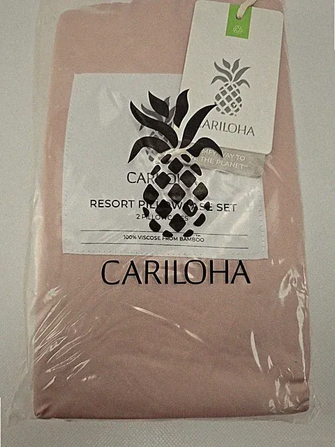 Resort Bamboo Pillowcase Set - Blush-Standard by Cariloha for Unisex - 2 Pc P...